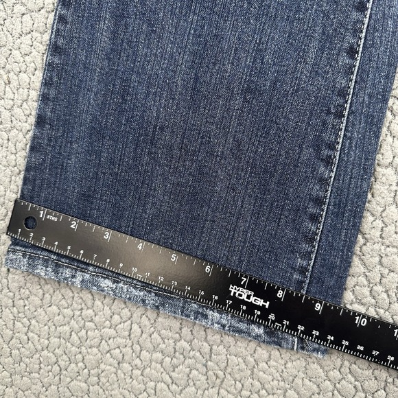 Wrangler Rock 47 Jeans Ultra Low Rise Womens 32x34 Western Denim Flare Bootcut - Picture 7 of 10